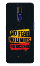No Fear No Limits No Excuse Oppo F11 Hard Case Back Cover by Casekaro