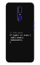 Life Motto Code Oppo F11 Hard Case Back Cover by Casekaro