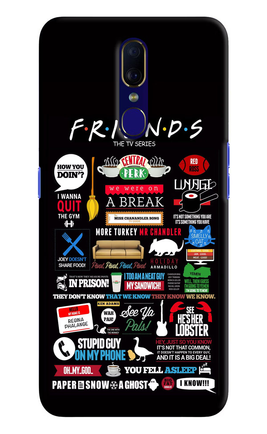 FRIENDS Oppo F11 Back Cover, Hard case