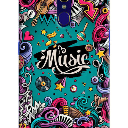 Music Graffiti Oppo F11 Hard Case Back Cover by Casekaro