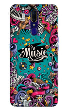Music Graffiti Oppo F11 Hard Case Back Cover by Casekaro