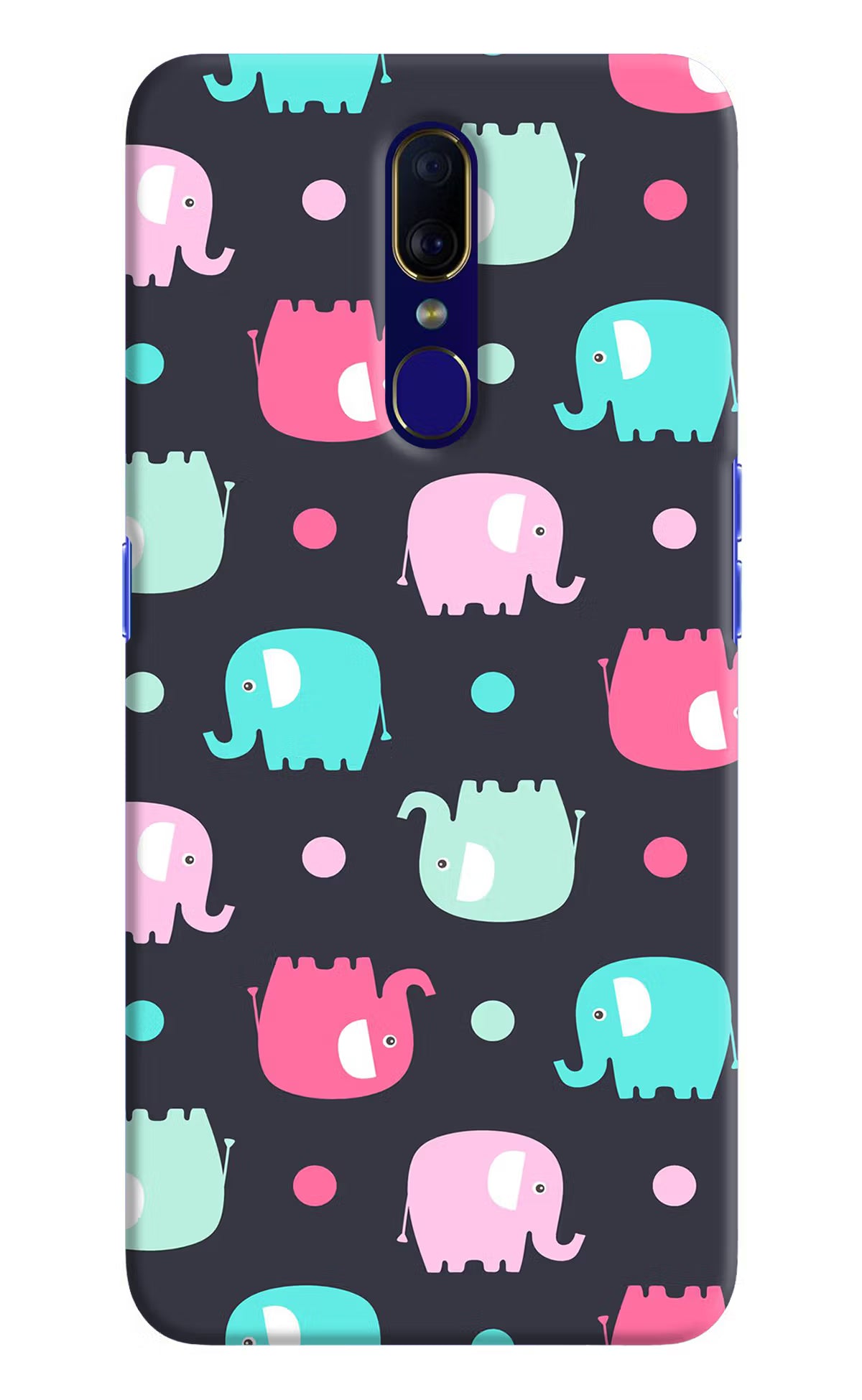 Elephants Oppo F11 Hard Case Back Cover by Casekaro