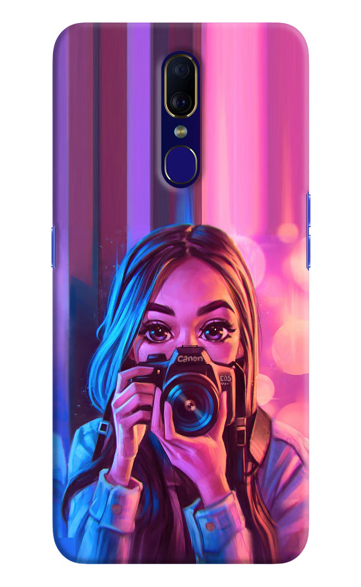 Girl Photographer Oppo F11 Hard Case Back Cover by Casekaro