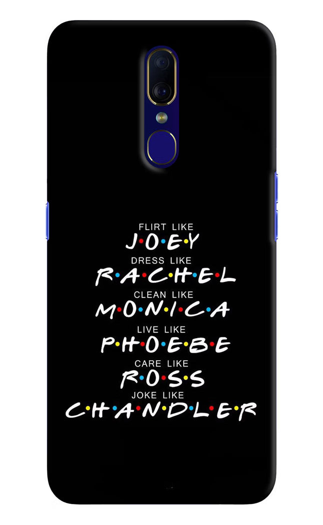FRIENDS Character Oppo F11 Hard Case Back Cover by Casekaro