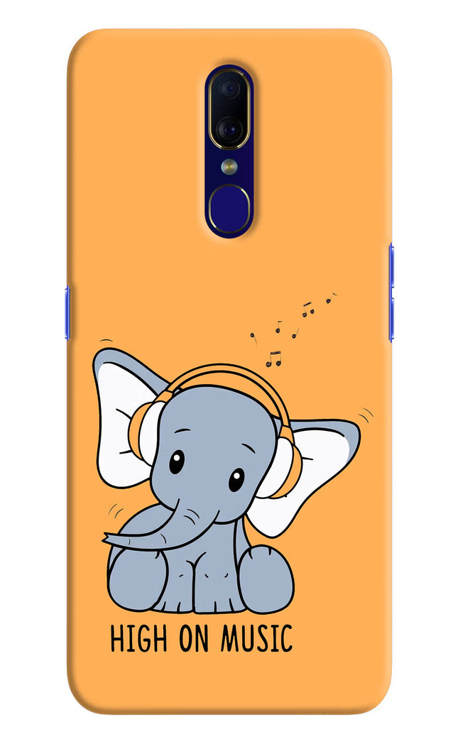 High On Music Oppo F11 Hard Case Back Cover by Casekaro