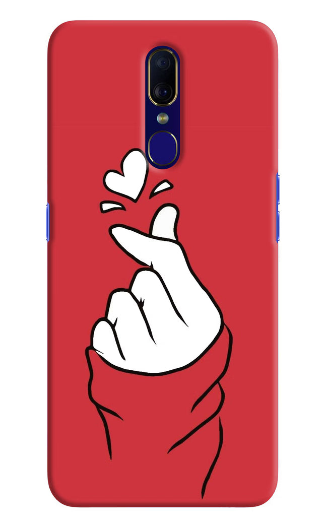 Korean Love Sign Oppo F11 Hard Case Back Cover by Casekaro