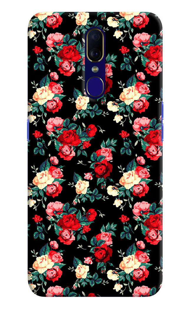 Rose Pattern Oppo F11 Hard Case Back Cover by Casekaro