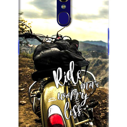 Ride More Worry Less Oppo F11 Hard Case Back Cover by Casekaro
