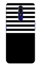 Black and White Print Oppo F11 Hard Case Back Cover by Casekaro