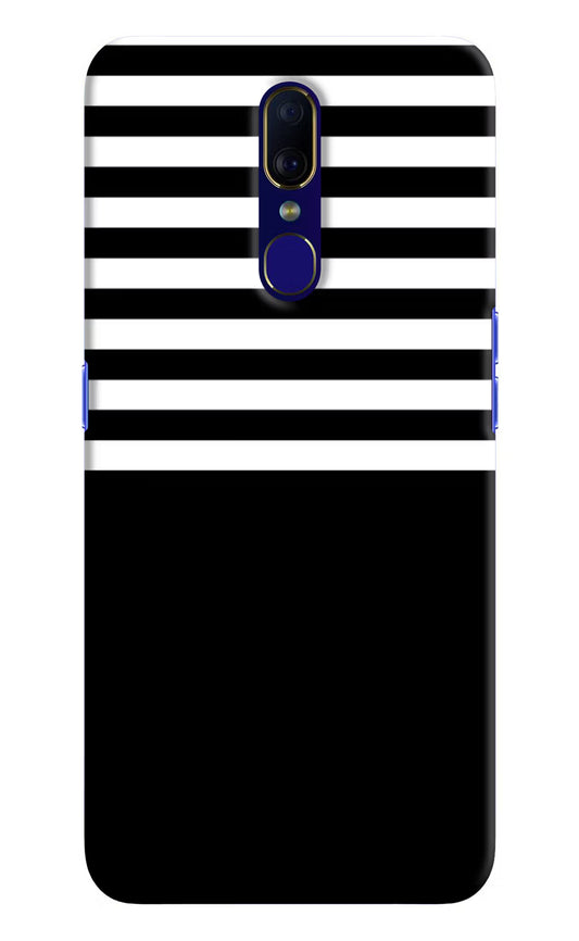 Black and White Print Oppo F11 Hard Case Back Cover by Casekaro