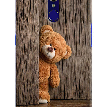 Teddy Wooden Oppo F11 Hard Case Back Cover by Casekaro
