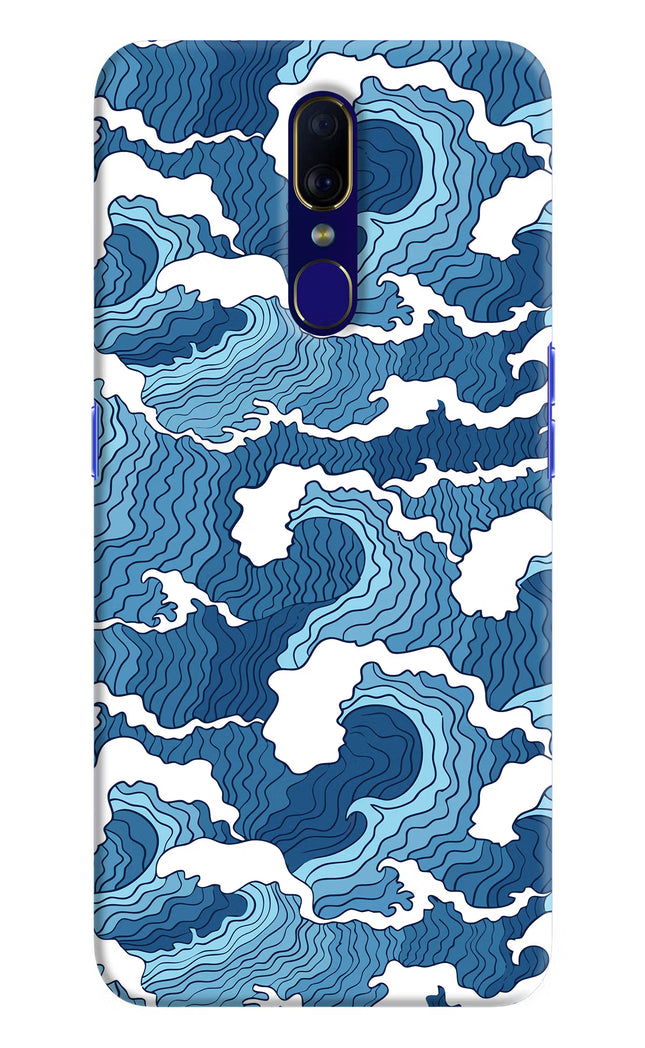 Blue Waves Oppo F11 Hard Case Back Cover by Casekaro
