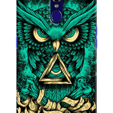 Green Owl Oppo F11 Hard Case Back Cover by Casekaro