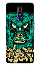 Green Owl Oppo F11 Hard Case Back Cover by Casekaro