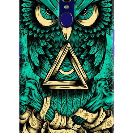 Green Owl Oppo F11 Hard Case Back Cover by Casekaro