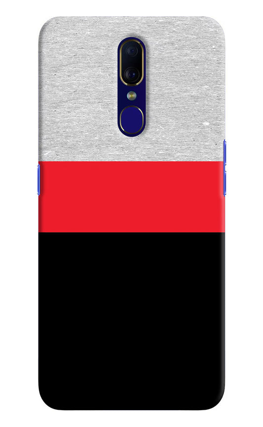 Tri Color Pattern Oppo F11 Hard Case Back Cover by Casekaro