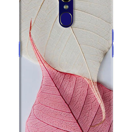 White Pink Leaf Oppo F11 Hard Case Back Cover by Casekaro