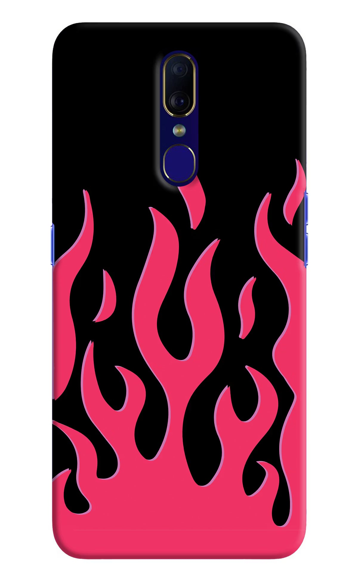 Fire Flames Oppo F11 Hard Case Back Cover by Casekaro