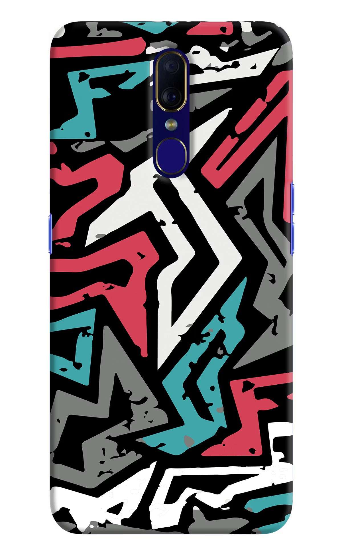 Geometric Graffiti Oppo F11 Hard Case Back Cover by Casekaro