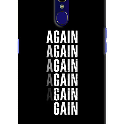 Again Again Gain Oppo F11 Hard Case Back Cover by Casekaro