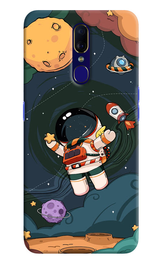 Cartoon Astronaut Oppo F11 Hard Case Back Cover by Casekaro