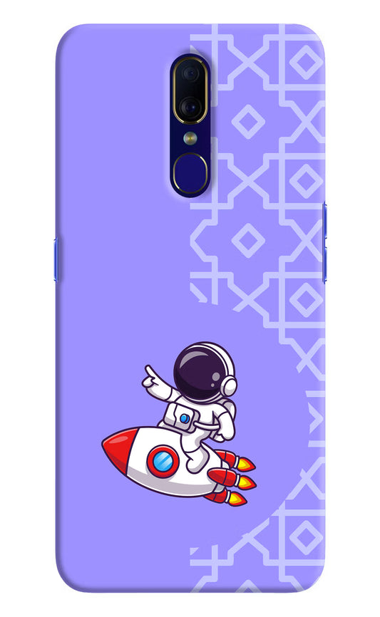 Cute Astronaut Oppo F11 Hard Case Back Cover by Casekaro