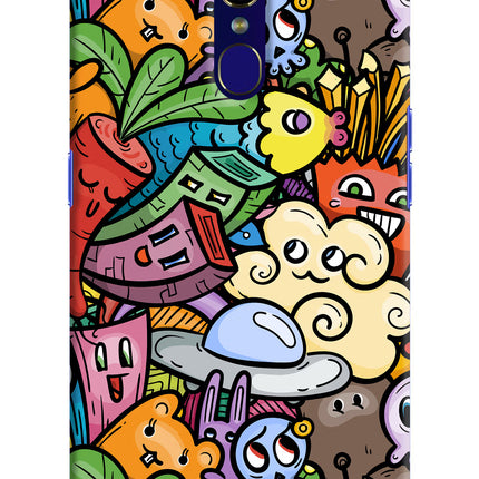Veggie Doodle Oppo F11 Hard Case Back Cover by Casekaro