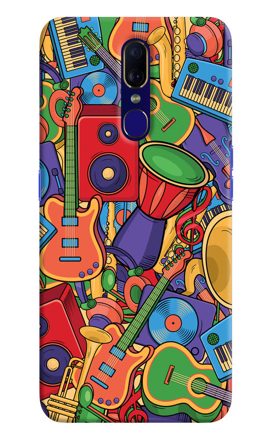 Music Instrument Doodle Oppo F11 Hard Case Back Cover by Casekaro