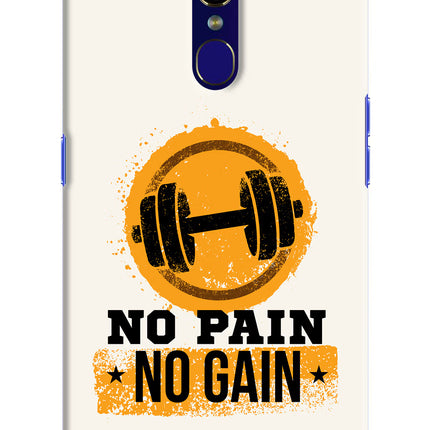 No Pain No Gain Oppo F11 Hard Case Back Cover by Casekaro