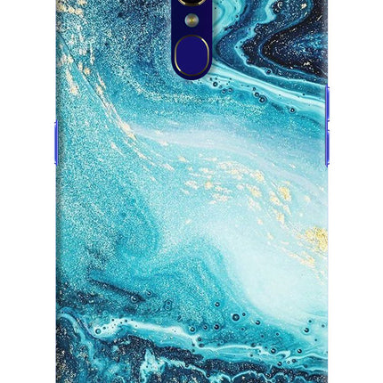 Blue Glitter Marble Oppo F11 Hard Case Back Cover by Casekaro