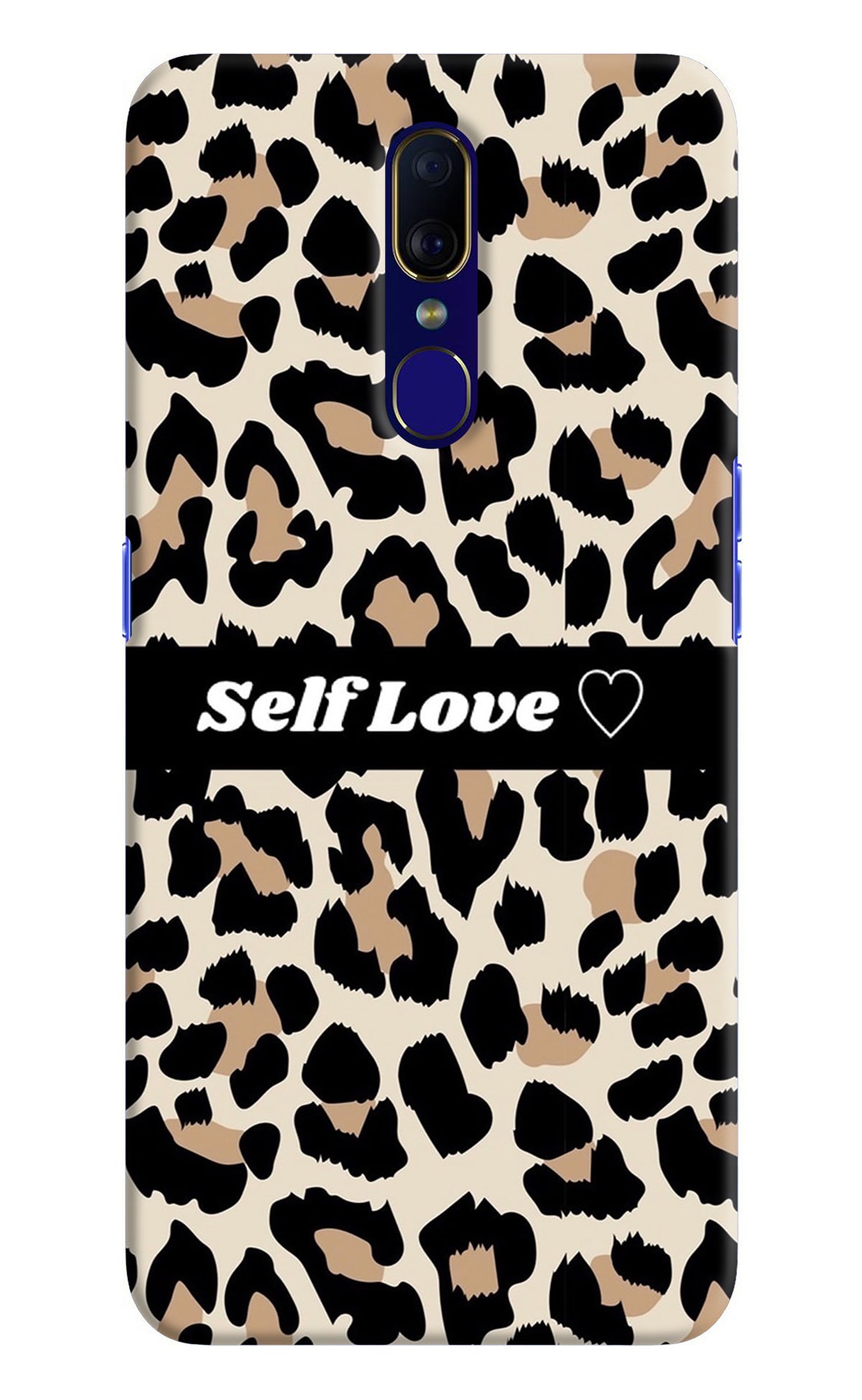 Leopard Print Self Love Oppo F11 Back Cover