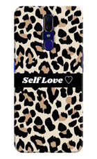 Leopard Print Self Love Oppo F11 Hard Case Back Cover by Casekaro