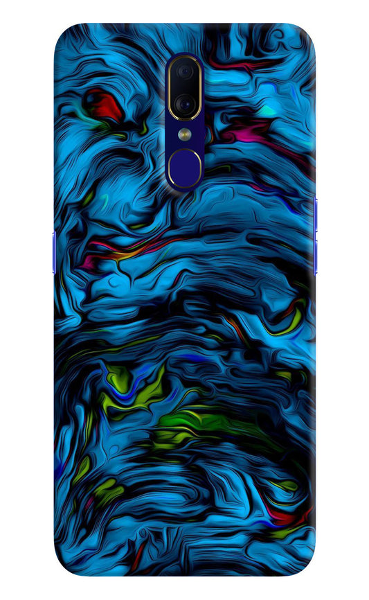 Dark Blue Abstract Oppo F11 Back Cover