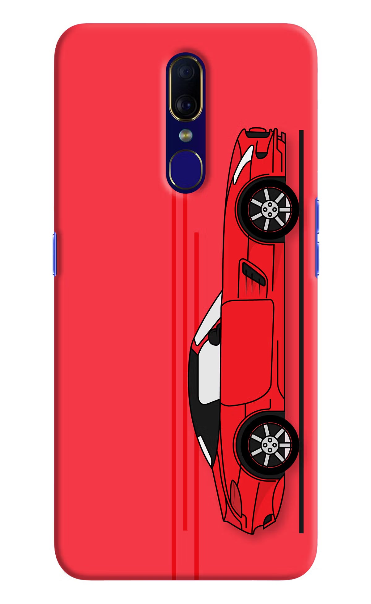Red Velocity Oppo F11 Hard Case Back Cover by Casekaro