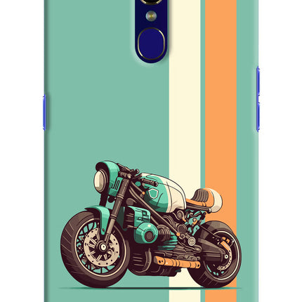 Striped Moto Drift Oppo F11 Hard Case Back Cover by Casekaro