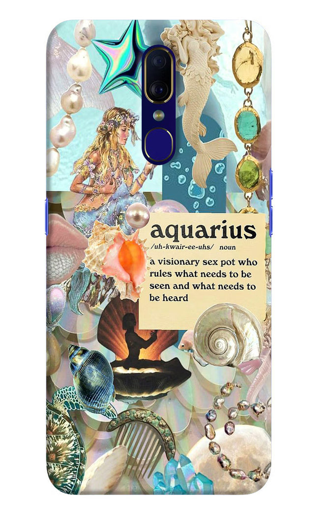 Aquarius Zodiac Oppo F11 Hard Case Back Cover by Casekaro