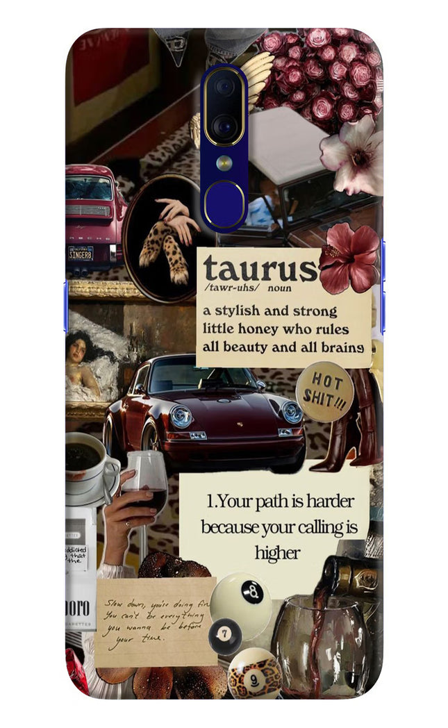 Taurus Zodiac Oppo F11 Hard Case Back Cover by Casekaro