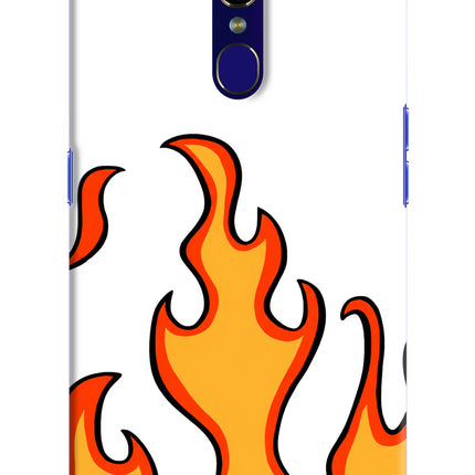 Fired Up – White Oppo F11 Hard Case Back Cover by Casekaro
