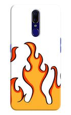 Fired Up – White Oppo F11 Hard Case Back Cover by Casekaro