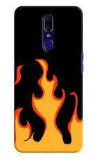 Fired Up – Black Oppo F11 Hard Case Back Cover by Casekaro