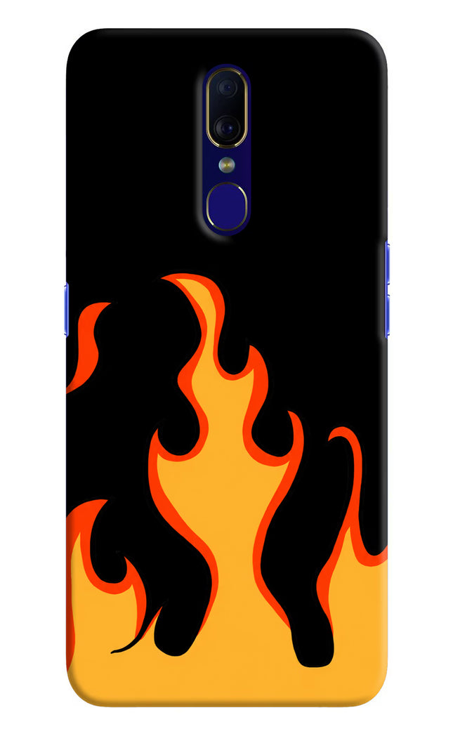 Fired Up – Black Oppo F11 Hard Case Back Cover by Casekaro