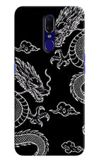 Twin Dragons Oppo F11 Hard Case Back Cover by Casekaro