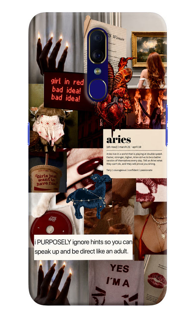 Zodiac Aries Oppo F11 Hard Case Back Cover by Casekaro