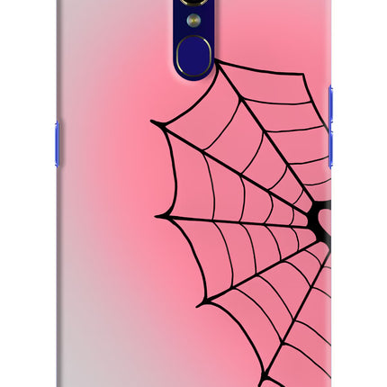 Pink Web Oppo F11 Hard Case Back Cover by Casekaro