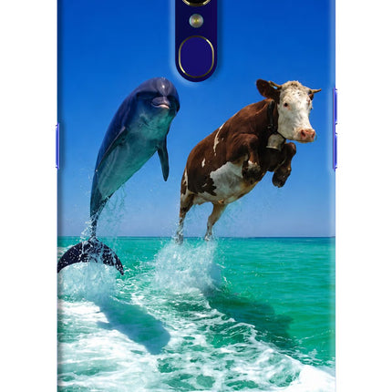 Dolphin vs Cow Oppo F11 Hard Case Back Cover by Casekaro