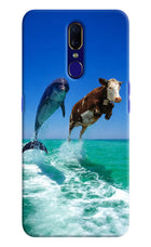 Dolphin vs Cow Oppo F11 Hard Case Back Cover by Casekaro