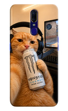 Gamer Cat Energy Oppo F11 Hard Case Back Cover by Casekaro