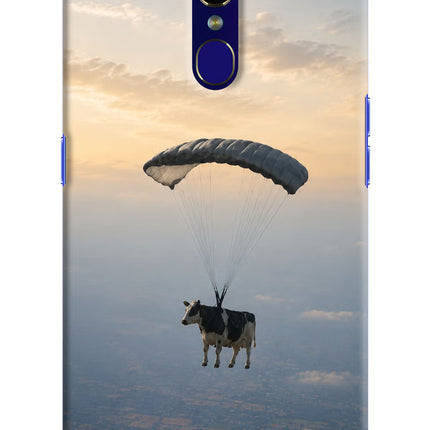 Skydiving Cow Oppo F11 Hard Case Back Cover by Casekaro