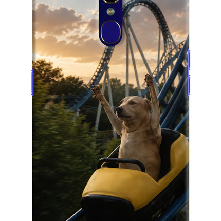 Rollercoaster Dog Oppo F11 Hard Case Back Cover by Casekaro