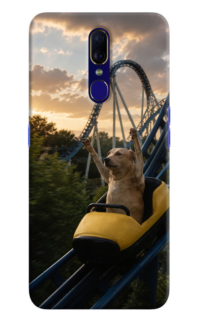 Rollercoaster Dog Oppo F11 Hard Case Back Cover by Casekaro